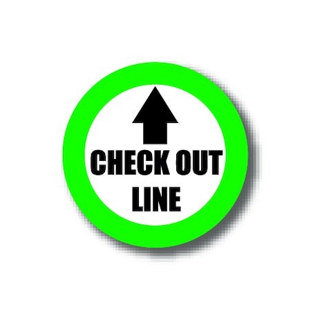 Ergomat 16in CIRCLE SIGNS - Check Out Line DSV-SIGN 256 #1514 -UEN